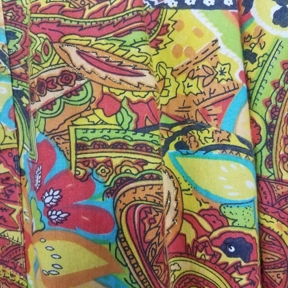 Alex Kim Art To Wear Multicolored Floral Paisley Embroidered Cardigan Jacket M - Picture 2 of 6